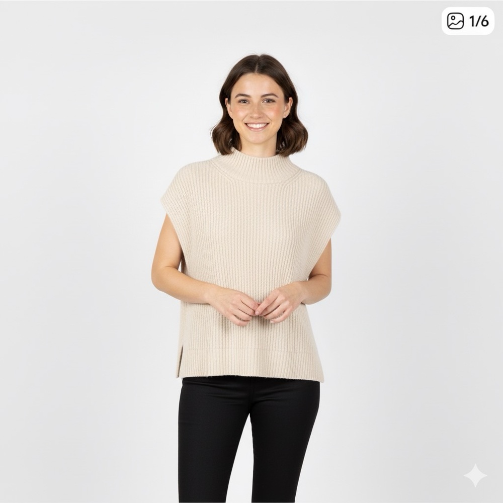 Part Two | Cream Knit Vest Women's Sweater